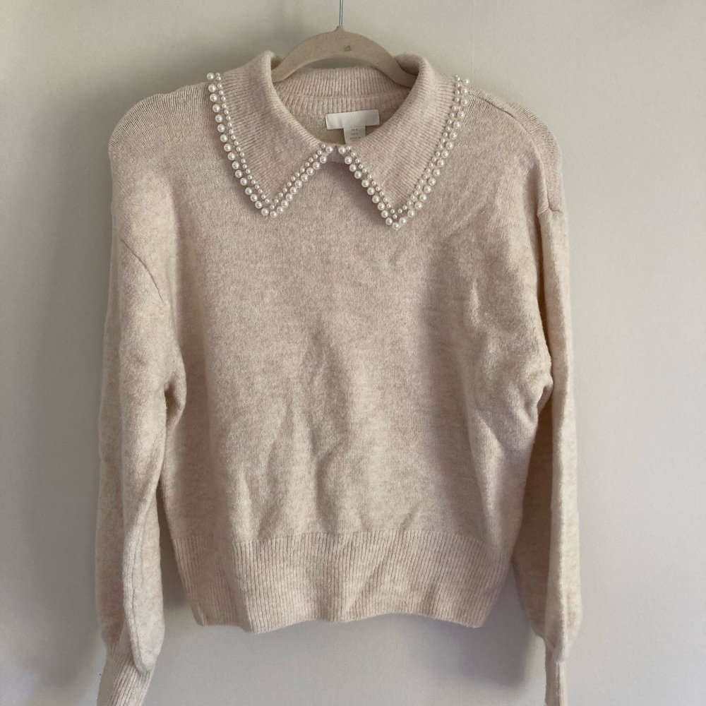 Cream pearled sweater